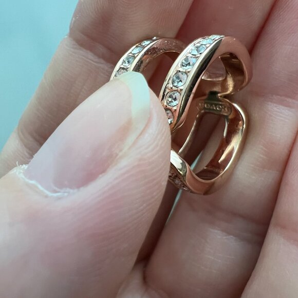 Coach Double Link Wrap Ring in rose gold (size 5) - Picture 5 of 5